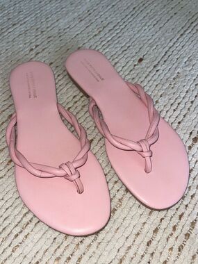 Saks Fifth Ave braided leather sandals